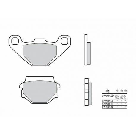 Plaquettes de frein BREMBO 07KS0432 organique