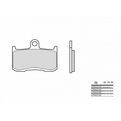 Plaquettes de frein BREMBO 07KA23SA métal fritté