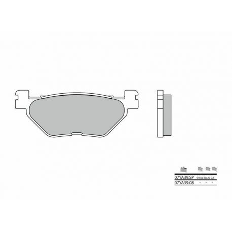 Plaquettes de frein BREMBO 07YA39SP métal fritté Yamaha