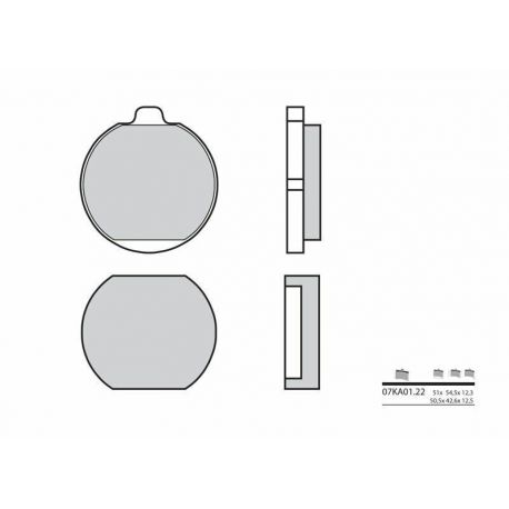 Plaquettes de frein BREMBO 07KA0122 organique Kawasaki