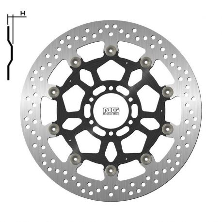 Disque de frein NG 1790G rond flottant Ducati Sport Touring ST4