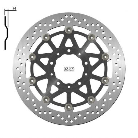 Disque de frein NG 1633G rond flottant Kawasaki