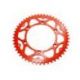 Couronne ART 48 dents alu ultra-light anti-boue pas 520 type 822 rouge