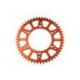 Couronne SCAR 48 dents alu ultra-light anti-boue pas 428 type SRS520 orange