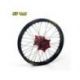 Roue arrière complète HAAN WHEELS SM Tubeless 17x5,00x36T jante noir/moyeu rouge/rayons argent/têtes de rayons argent