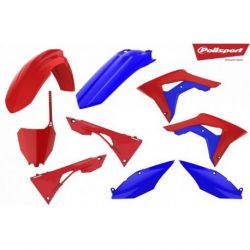 Kit plastiques polisport rouge/bleu honda crf250/450r