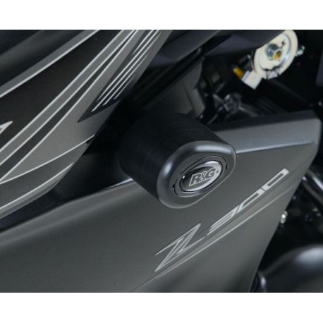 Tampons de protection R&G RACING Aero noir Kawasaki Z300