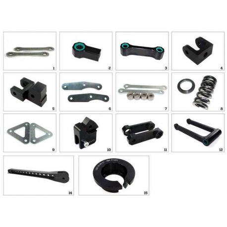 Kit rabaissement de selle TECNIUM -30mm construction 6 Kawasaki Z650