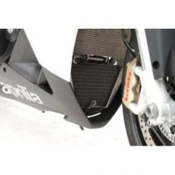 Protection de radiateur (huile) R&G RACING noir Aprilia Tuono/RSV4