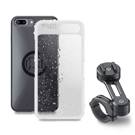 Pack complet SP-CONNECT Moto Bundle fixé sur guidon iPhone 8+/7+/6S+/6+