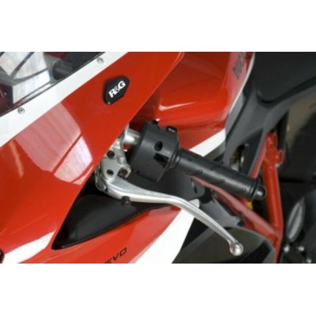 Caches orifice rétroviseur R&G RACING noir Ducati