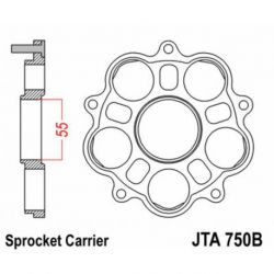 Support de couronne JT SPROCKETS 5 Silentblocs Ducati