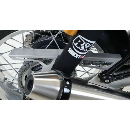 Protection de chaîne R&G RACING inox brossé Triumph Thruxton