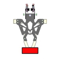 Support de plaque V PARTS noir Kawasaki Z125