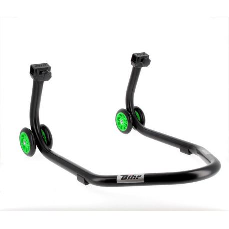 Béquille arrière BIHR Home Track supports en "V" noir mat roues vert