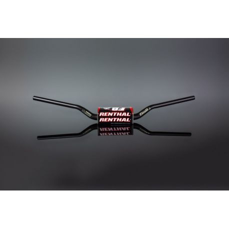 Guidon Ø36mm sans barre RENTHAL R-Works Fatbar®36 Villopoto/Stewart noir/mousse noire