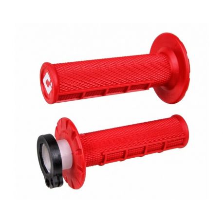 Revêtements ODI MX V2 Lock-On semi-gauffré rouge