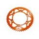 Couronne ART 49 dents alu ultra-light anti-boue pas 520 type 897 orange