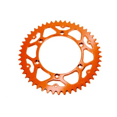 Couronne ART 49 dents alu ultra-light anti-boue pas 520 type 897 orange