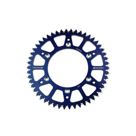 Couronne SCAR 48 dents alu ultra-light anti-boue pas 428 type SRS520 bleu