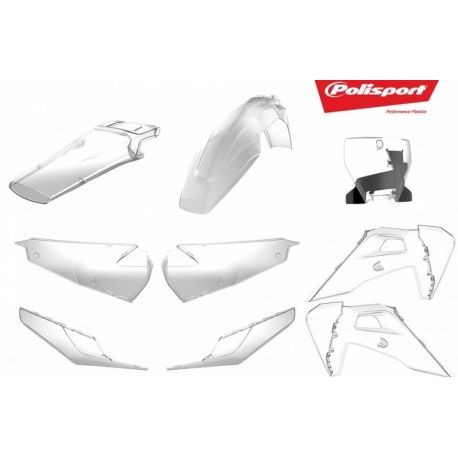 Kit plastiques polisport transparent husqvarna tc/fc