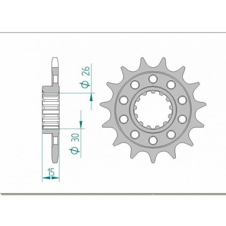 Pignon AFAM 17 dents acier type 166801 pas 520 BMW HP4 1000