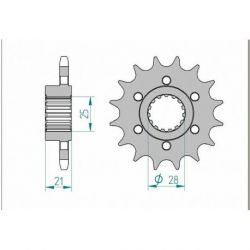 Pignon AFAM 15 dents acier type 37600 pas 525 APRILIA 750 Dorsoduro