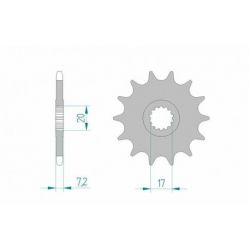 Pignon AFAM 13 dents acier type 73202 pas 520 KTM 125 Duke