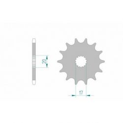 Pignon AFAM 13 dents acier type 21203 pas 520 GAS-GAS EC 125