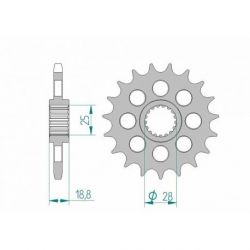 Pignon AFAM 20 dents acier type 61602 pas 525 BMW F 800 R