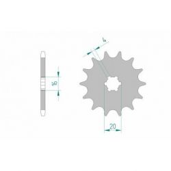 Pignon AFAM 13 dents acier type 30200 pas 520 KAWASAKI KX 125