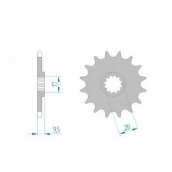 Pignon AFAM 13 dents acier type 94120 pas 420 HUSQVARNA CR 65