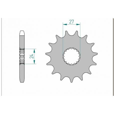 Pignon AFAM 18 dents acier type 22900 pas 530 SUZUKI GSX-R 1000