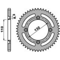 Couronne PBR 46 dents alu ultra-light pas 525 type 4486