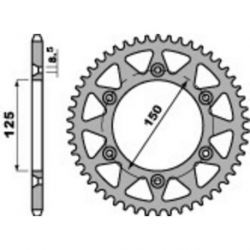 Couronne PBR 50 dents alu ultra-light pas 520 type 899