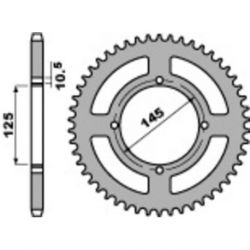 Couronne PBR 45 dents acier standard pas 520 type 857