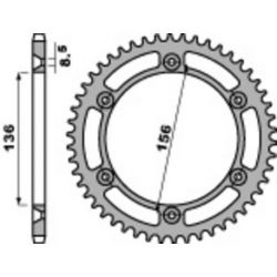 Couronne PBR 43 dents acier standard pas 525 type 4365