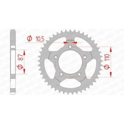 Couronne AFAM 45 dents acier pas 525 type 14404 Suzuki GSF400 Bandit