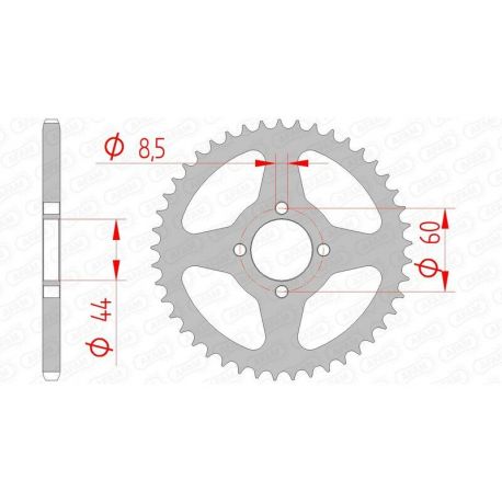 Couronne AFAM 32 dents acier pas 420 type 12100