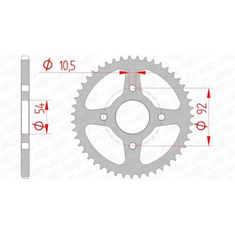 Couronne AFAM 60 dents acier pas 420 type 12115