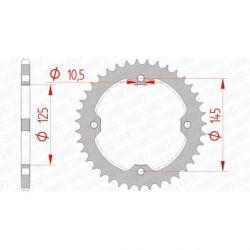 Couronne AFAM 43 dents acier pas 520 type 12407 Yamaha