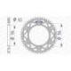 Couronne AFAM 48 dents alu ultra-light anti-boue pas 520 type 15206