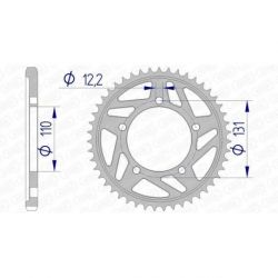 Couronne AFAM 45 dents alu pas 525 type 165800 BMW S1000RR