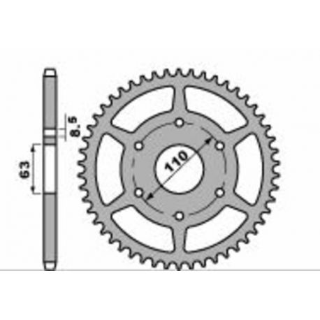 Couronne PBR Racing 45 dents alu ultra-light anodisé dur pas 520 type 4675