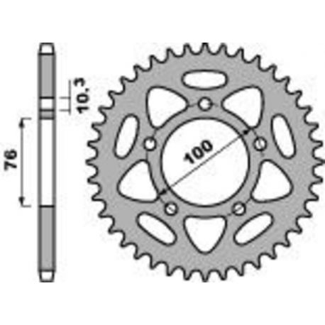 Couronne PBR 36 dents alu ultra-light pas 525 type 4456