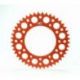 Couronne RENTHAL Ultralight™ 48 dents alu anti-boue pas 520 type 224U orange KTM