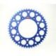 Couronne RENTHAL Ultralight™ 51 dents alu anti-boue pas 520 type 224U anodisé bleu KTM/Husqvarna