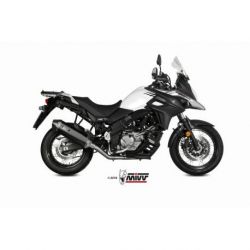 Silencieux mivv speed edge inox noir/casquette carbone suzuki dl650 v-strom