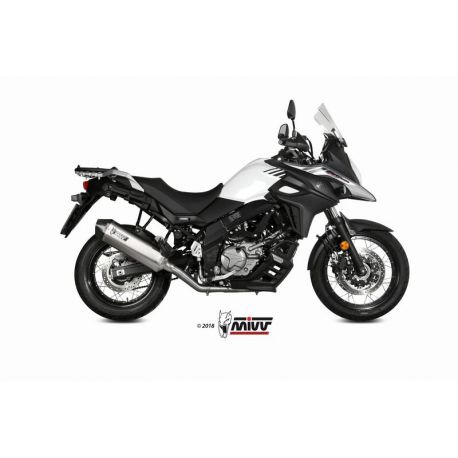 Silencieux mivv speed edge inox/casquette carbone suzuki dl650 v-strom