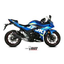 Silencieux MIVV Suono Black inox noir/casquette carbone Suzuki GSX-R250